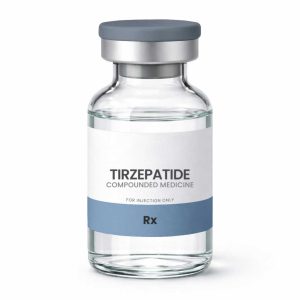Tirzepatide compounded medication vial by Level IX Labs