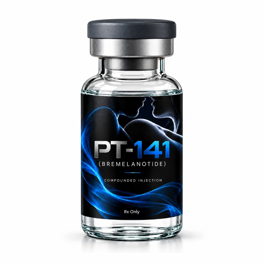 PT-141 (Bremelanotide) compounded injection vial