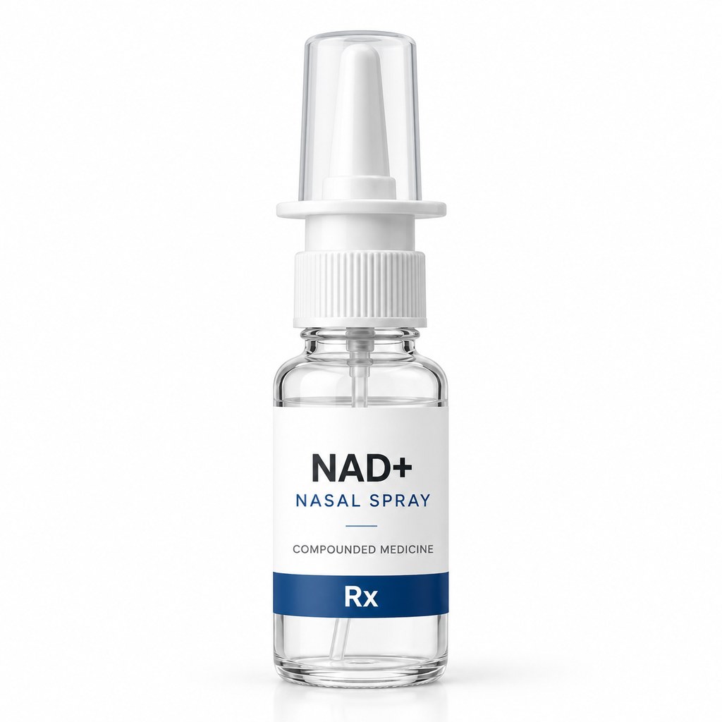NAD+ compounded nasal spray bottle