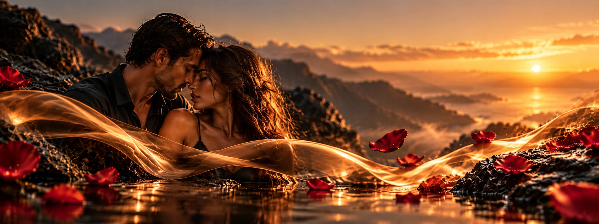 Couple embracing at sunset — Sexual Health